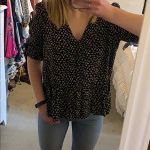 Madewell floral blouse